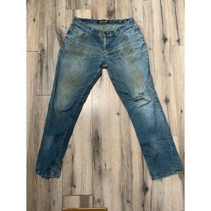 Seven7 Men’s W36 L34 Skinny Distressed Grunge Blue Denim Jeans